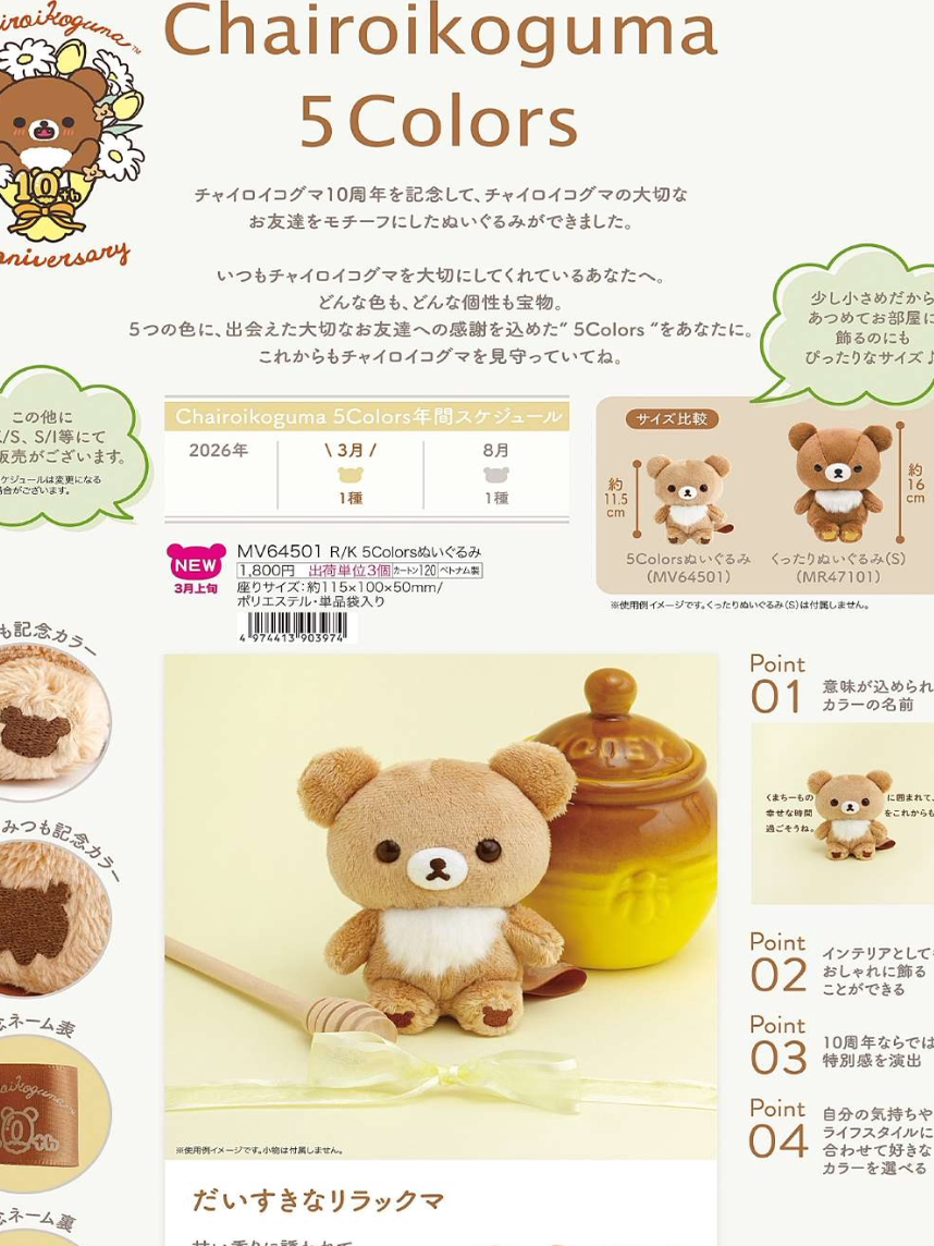 San-X Rilakkuma Plush Bear 86874